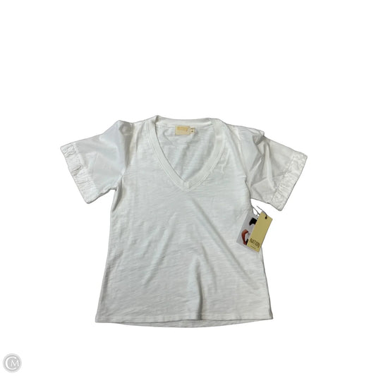 New! Top Short Sleeve By Nation In White, Size: S