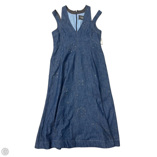 Dress Casual Midi By Anthropologie In Blue Denim, Size: L