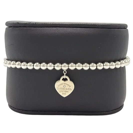Tiffany & Company 925 Return to Tiffany Diamond Heart Luxury Bracelet
