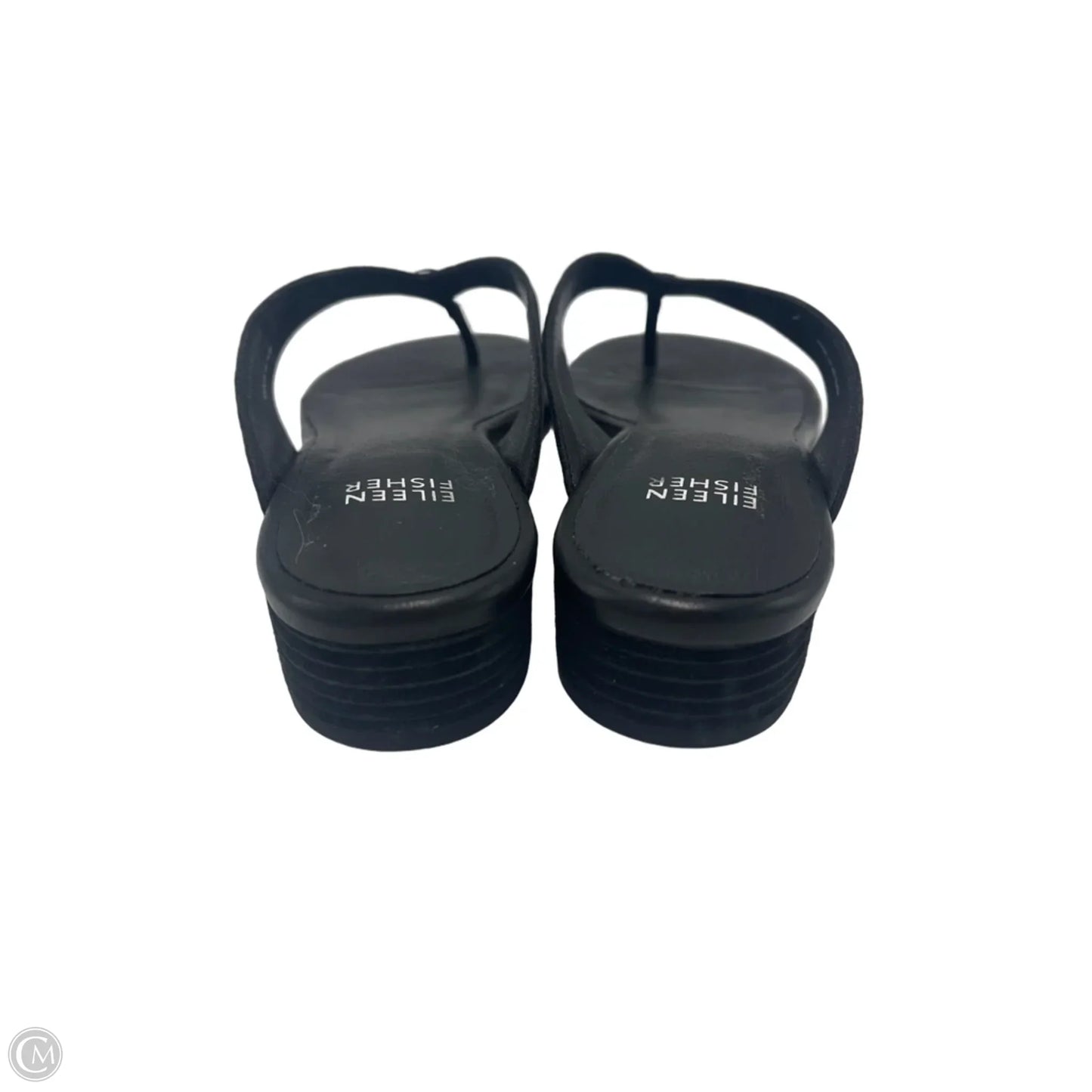Sandals Flip Flops By Eileen Fisher In Black, Size: 8