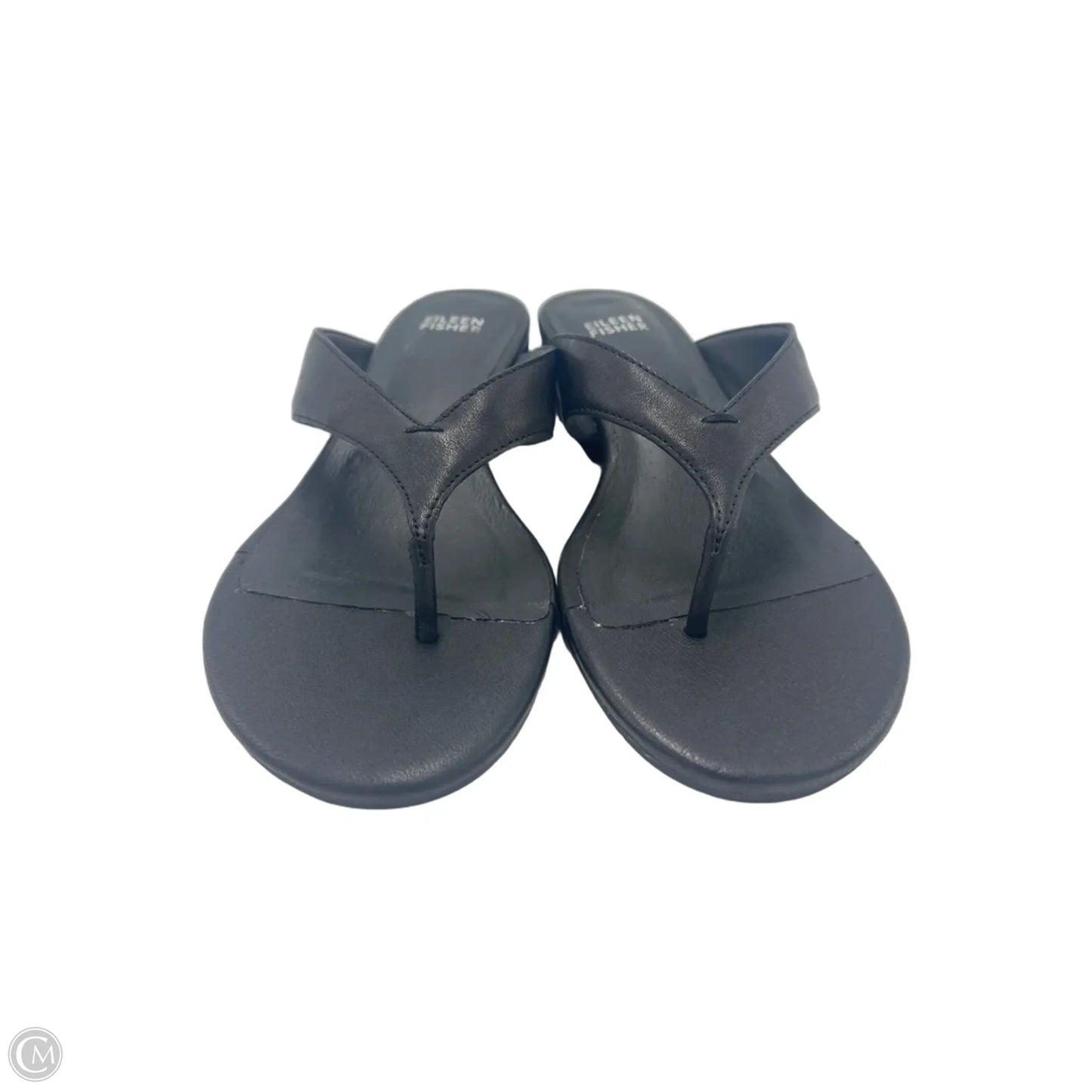 Sandals Flip Flops By Eileen Fisher In Black, Size: 8