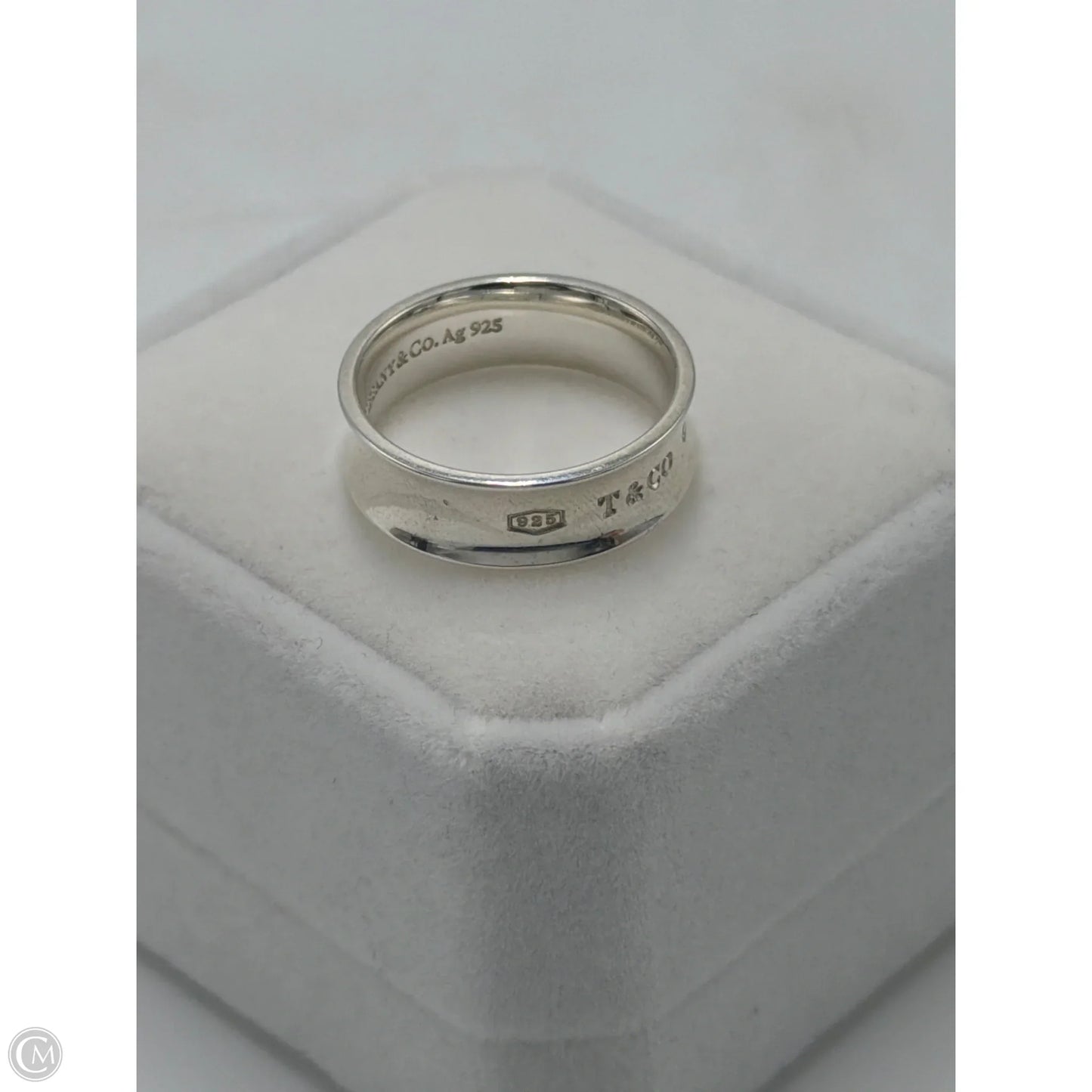 Tiffany And Company 1837 Thick Band 925 Silver Designer Ring, Size: 8