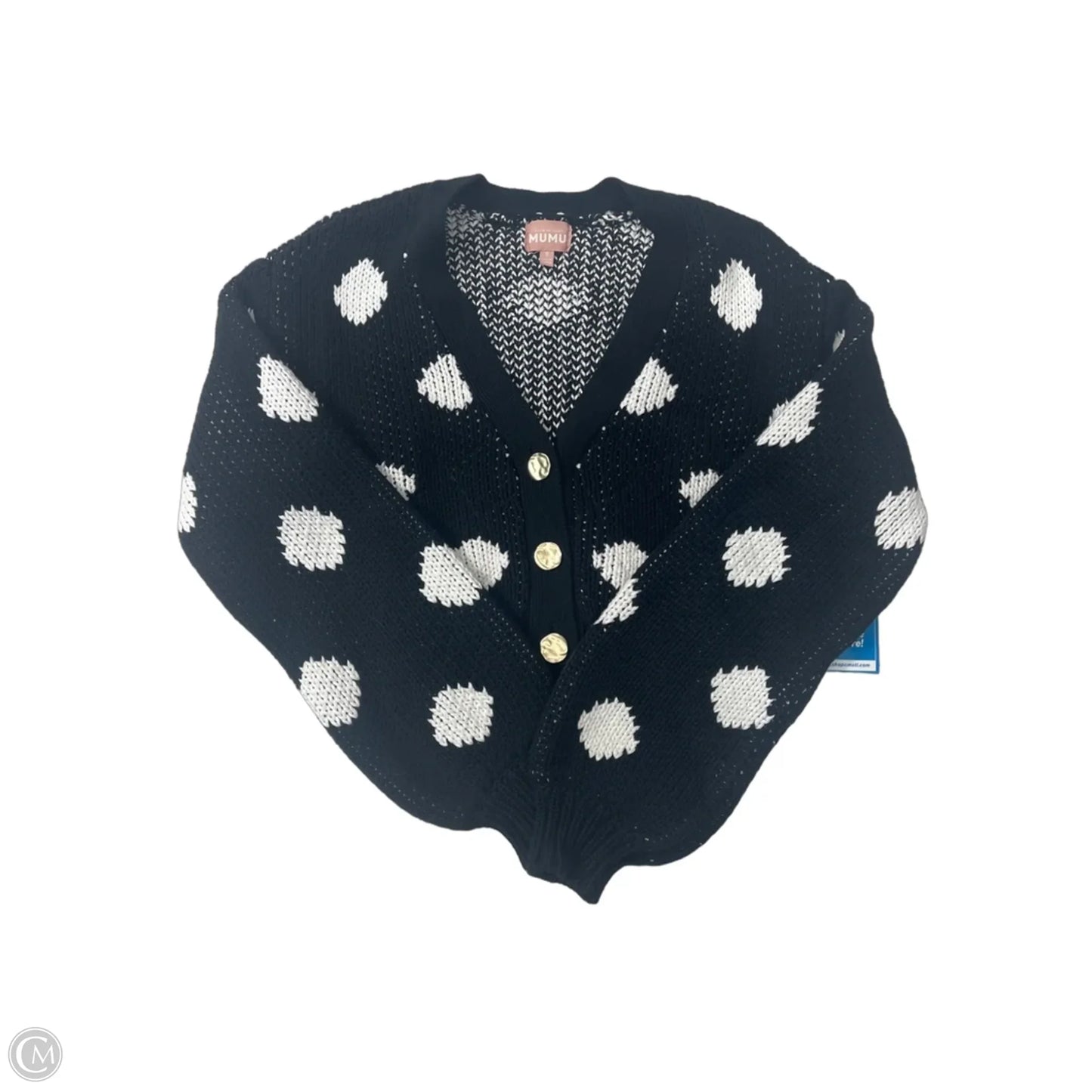 Sweater Cardigan By Show Me Your Mumu In Black & White, Size: S