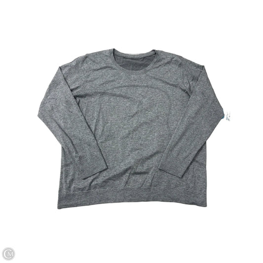 Athletic Top Long Sleeve Crewneck By Lululemon In Grey, Size: Xl