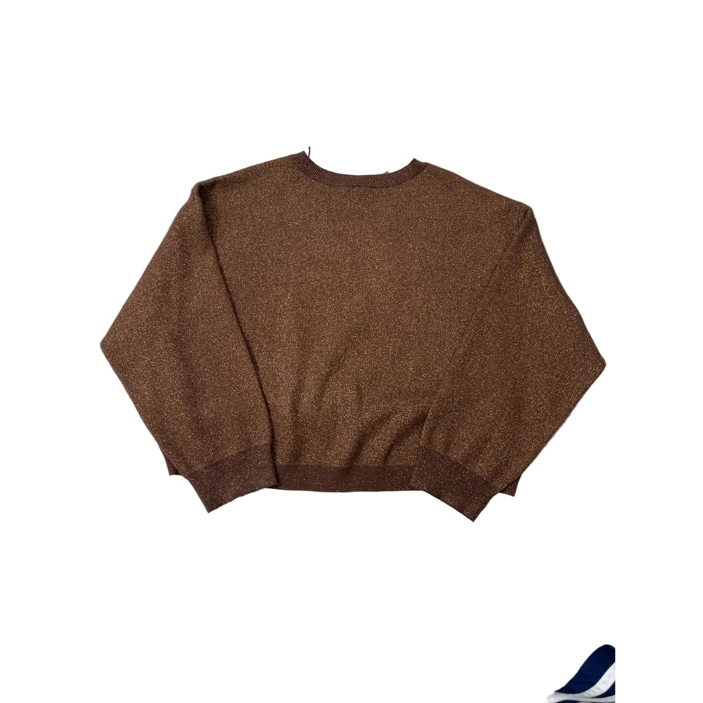 New! Sweater By Anthropologie In Brown & Gold, Size: 3x