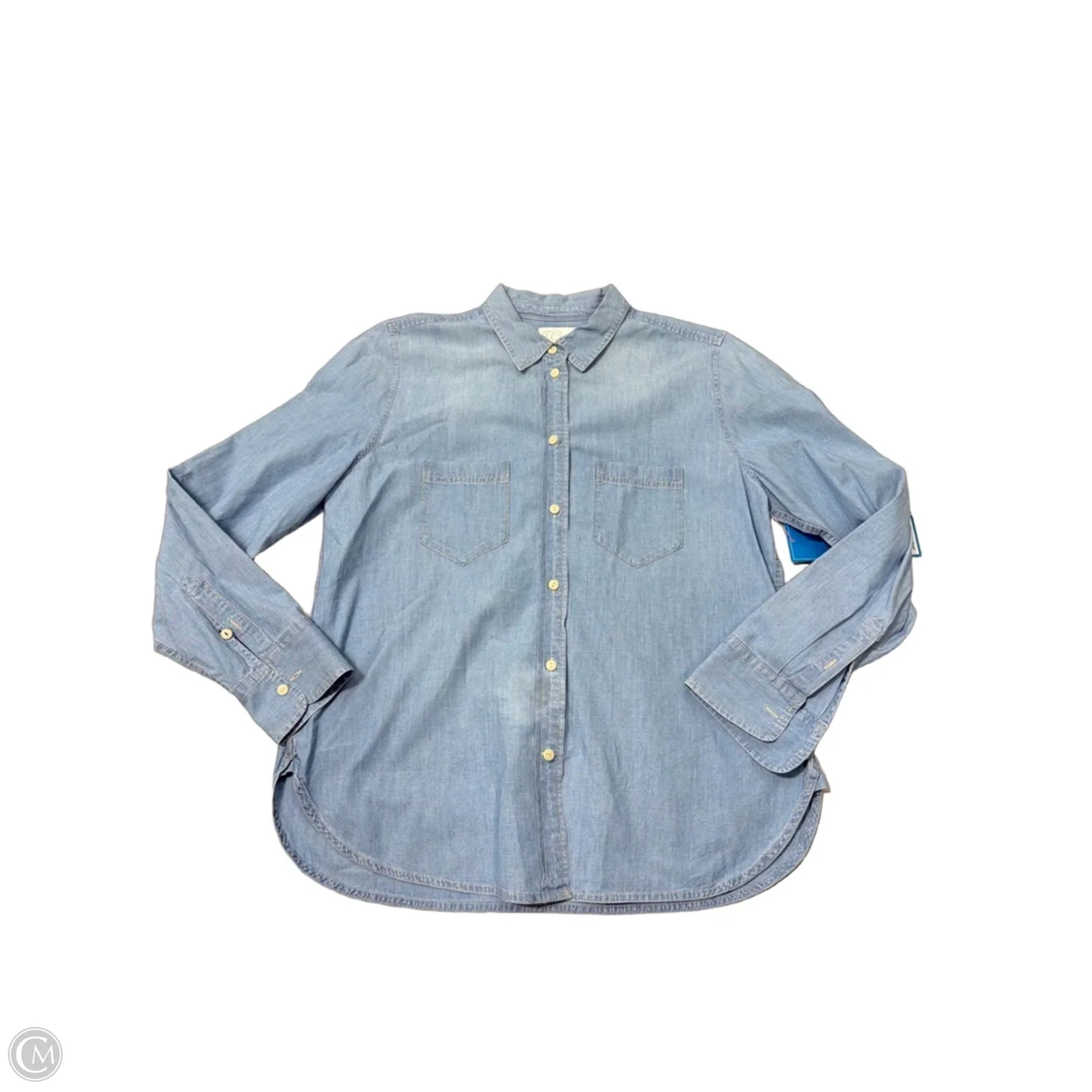 Top Long Sleeve By J. Crew In Blue, Size: L Top Long Sleeve By J. Crew In Blue, Size: L