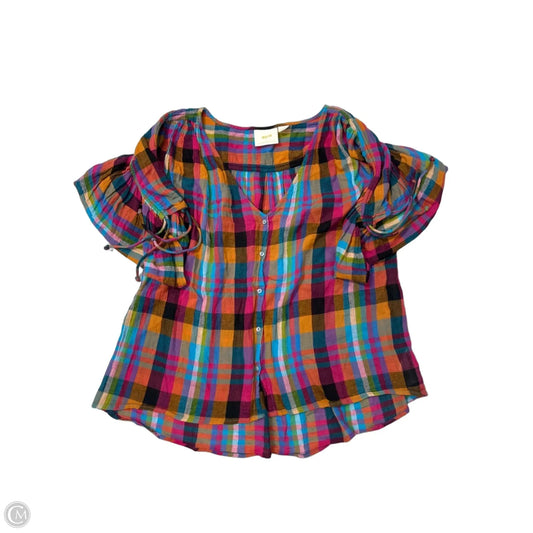 Top Short Sleeve By Maeve In Multi-colored, Size: M