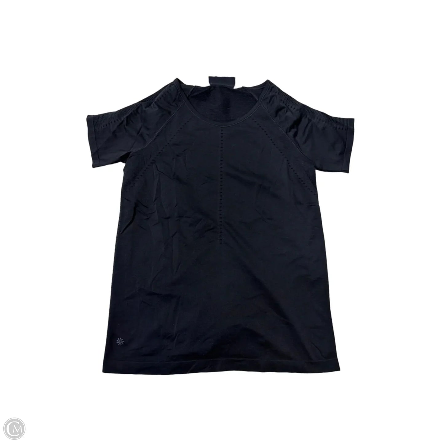 Athletic Top Short Sleeve By Athleta In Black, Size: M