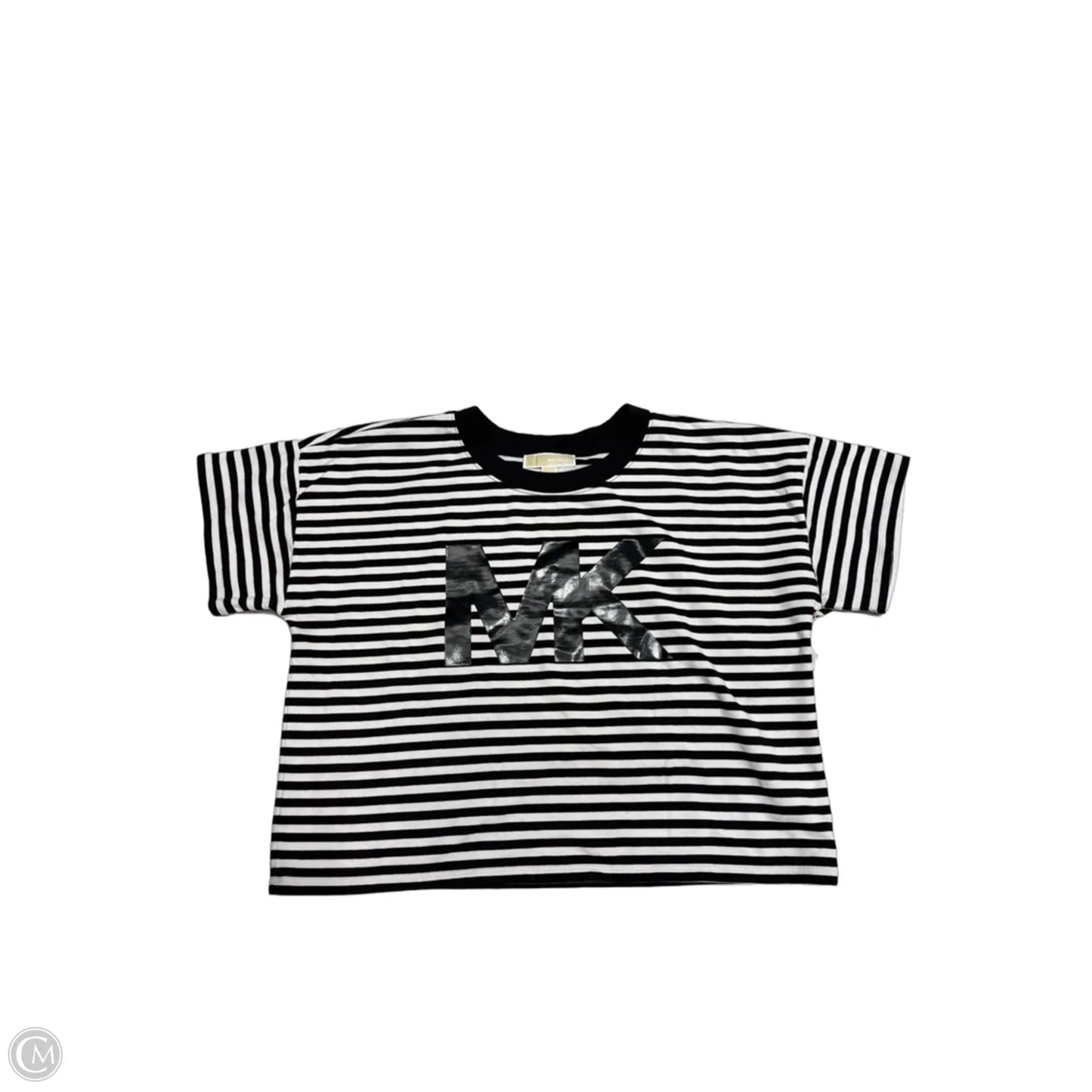 Top Short Sleeve By Michael By Michael Kors In Striped Pattern, Size: L