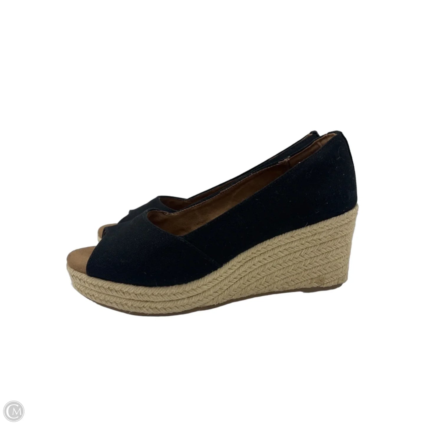 New! Sandals Heels Wedge By Toms In Black, Size: 7.5