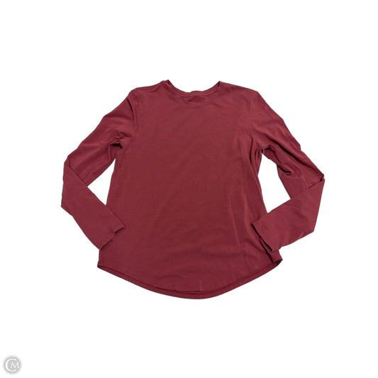 Athletic Top Long Sleeve Crewneck By Lululemon In Red, Size: M