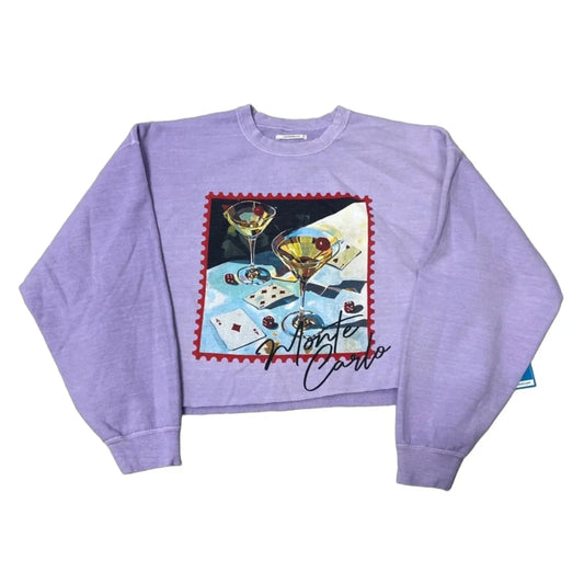 Sweatshirt Crewneck By Anthropologie In Purple, Size: L
