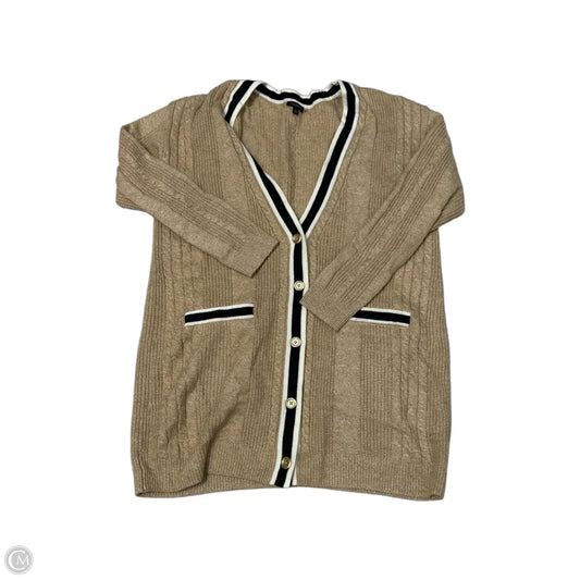 Sweater Cardigan By Talbots In Tan, Size: M