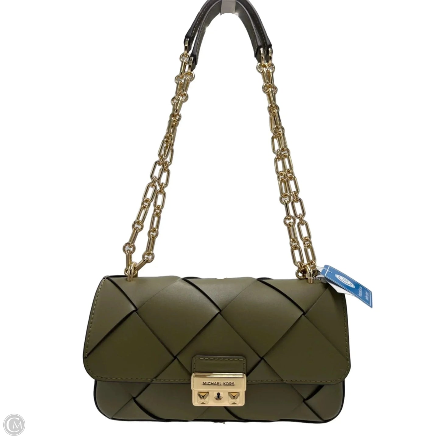 Like New! Michael Kors Tribeca Woven Leather Designer Handbag