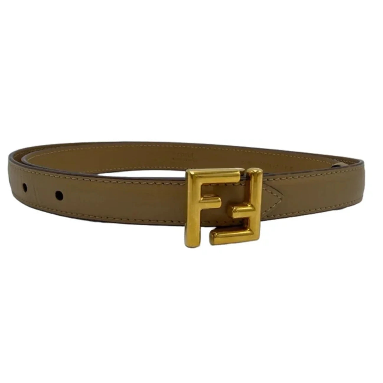 Fendi FF Monogram Leather Luxury Belt, Size: 90/36 (L/XL)