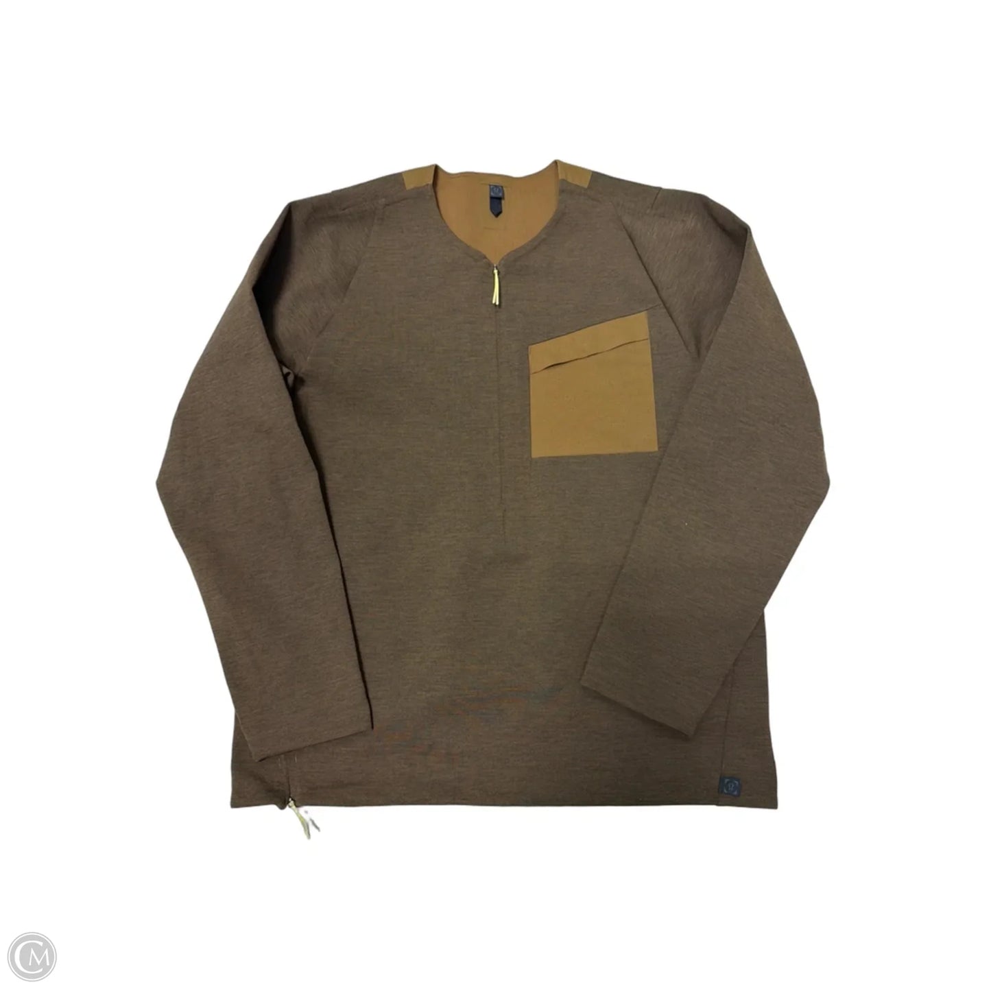 Athletic Top Long Sleeve Crewneck By Lululemon In Brown, Size: S