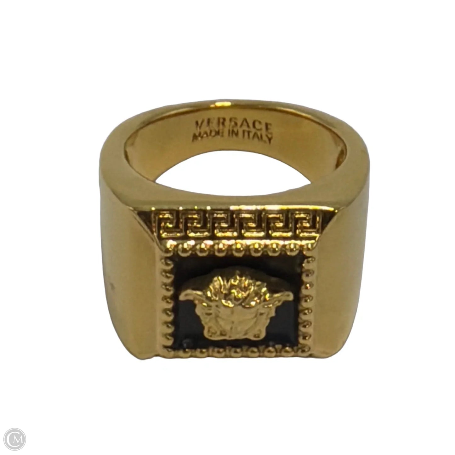 Versace Medusa Signet Luxury Ring, Size: 9.5