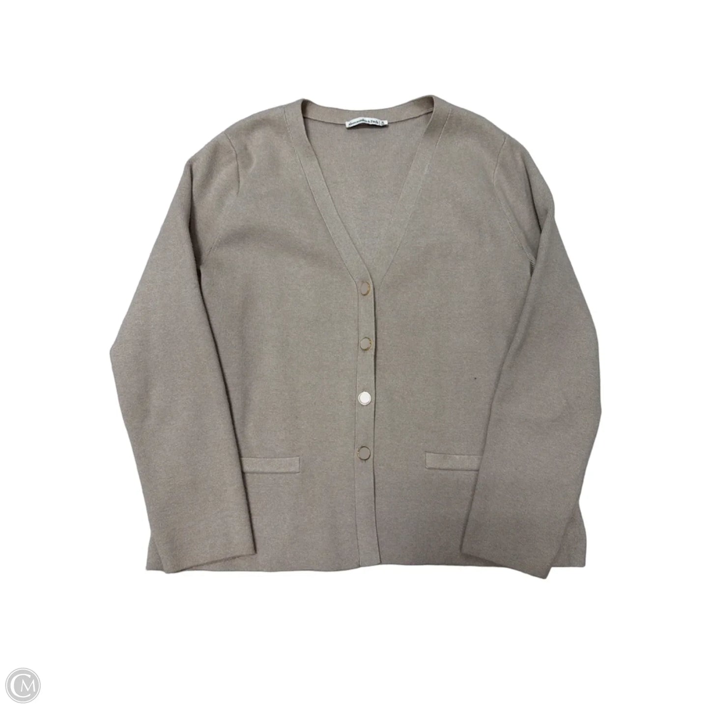 Sweater Cardigan By Abercrombie And Fitch In Taupe, Size: Xl