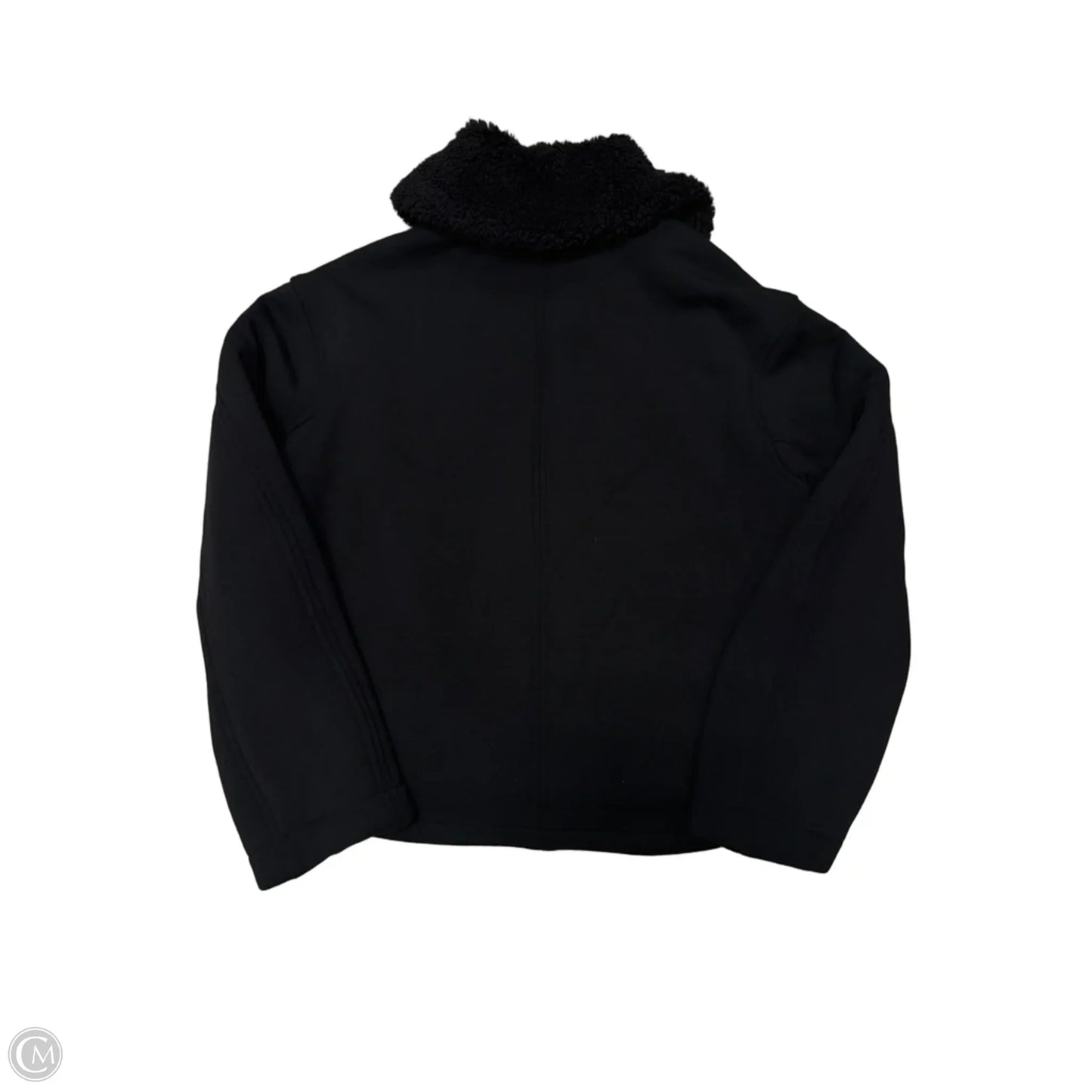 Jacket Faux Fur & Sherpa By Athleta In Black, Size: S