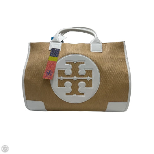 New! Tory Burch Ella Basketweave Designer Tote