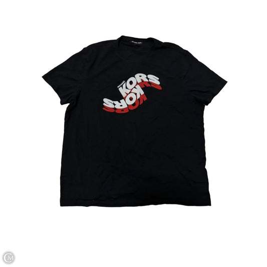 Top Short Sleeve Designer By Michael Kors In Black & Red, Size: Xl