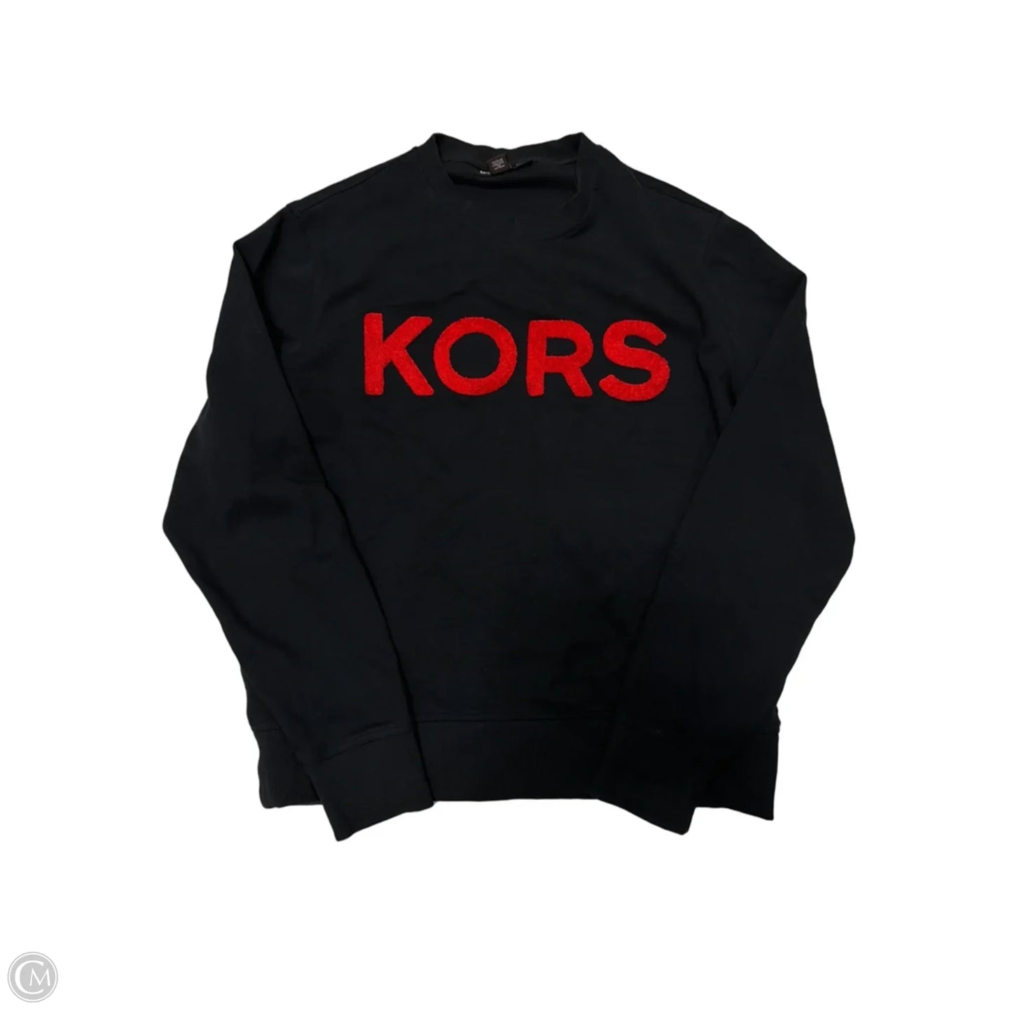Sweatshirt Designer By Michael Kors In Black & Red, Size: L