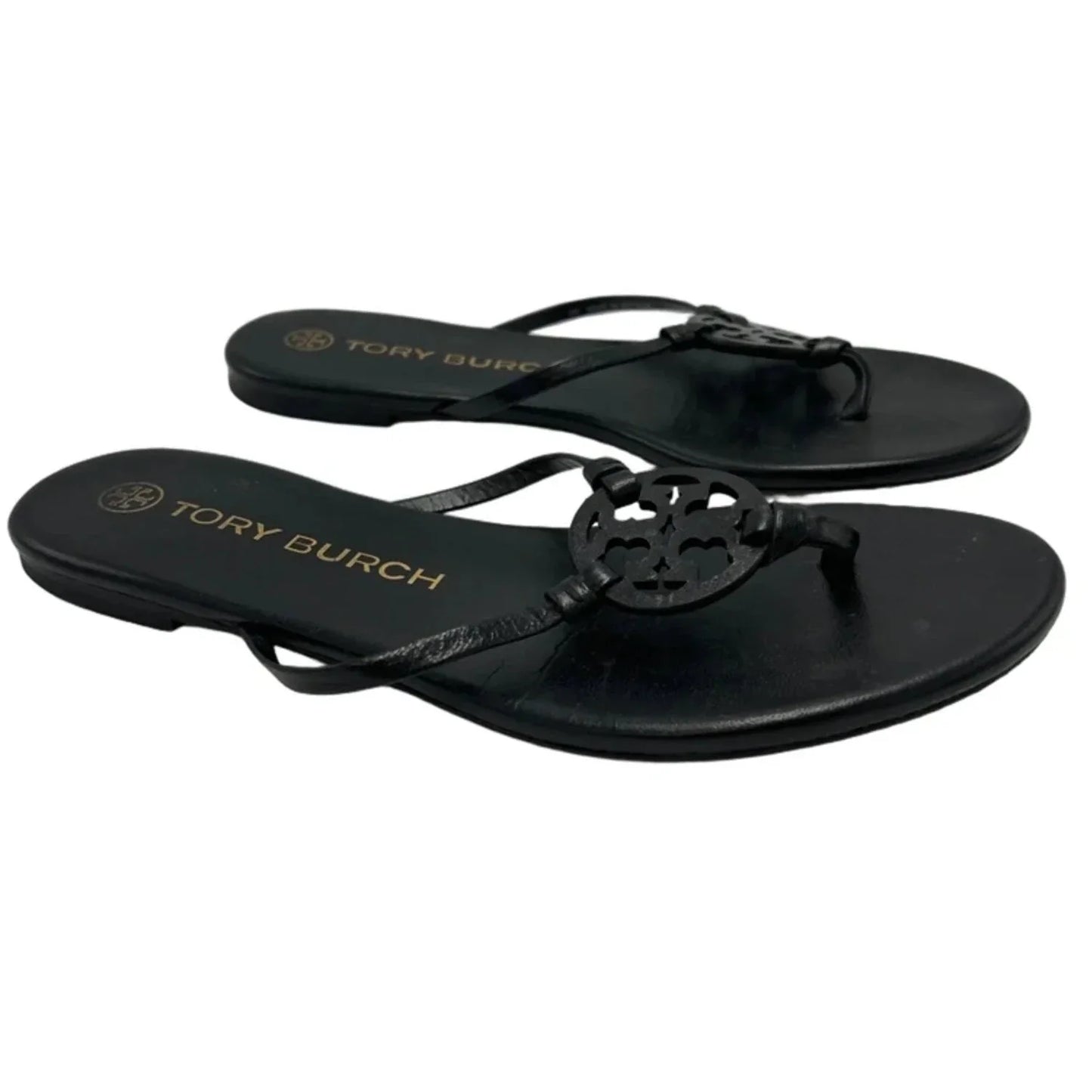 Tory Burch Mini Miller Designer Sandals In Black, Size: 8