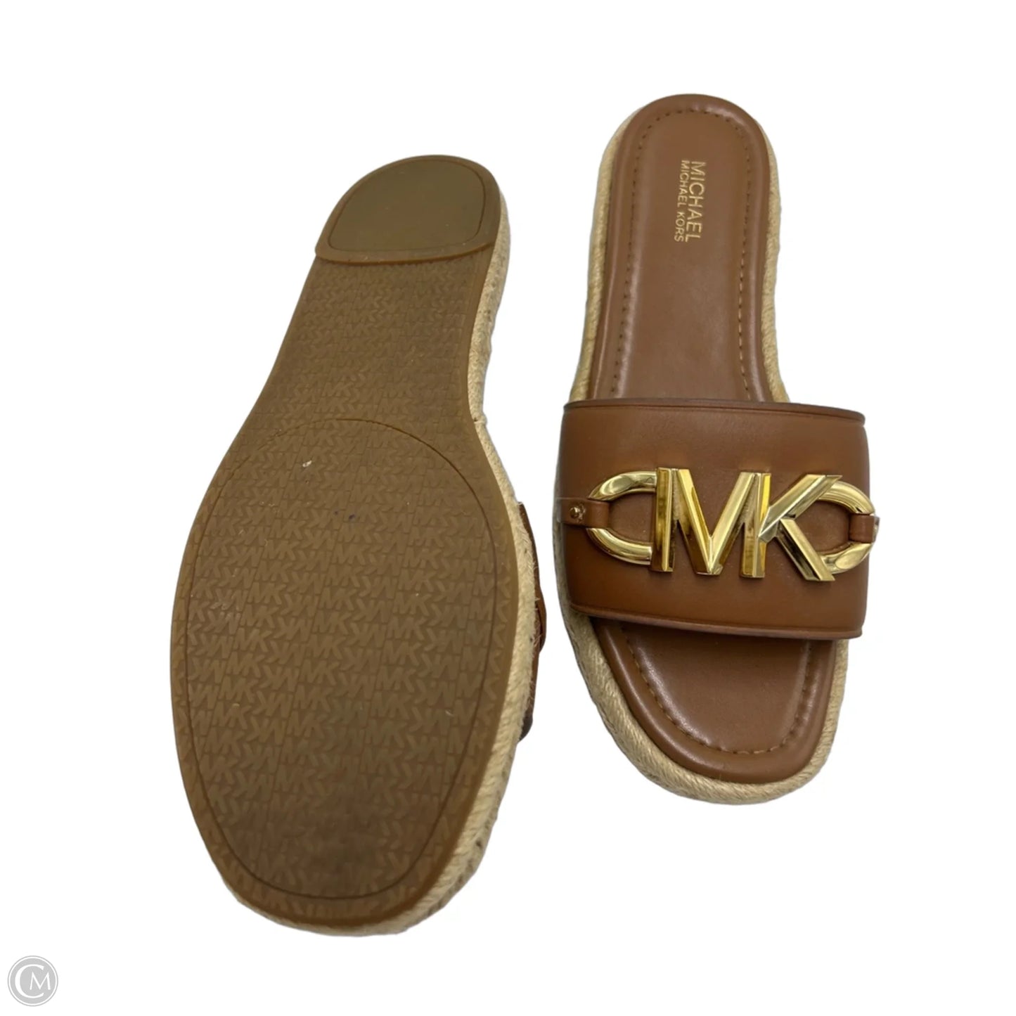 Shoes Designer By Michael Kors In Brown & Gold, Size: 8