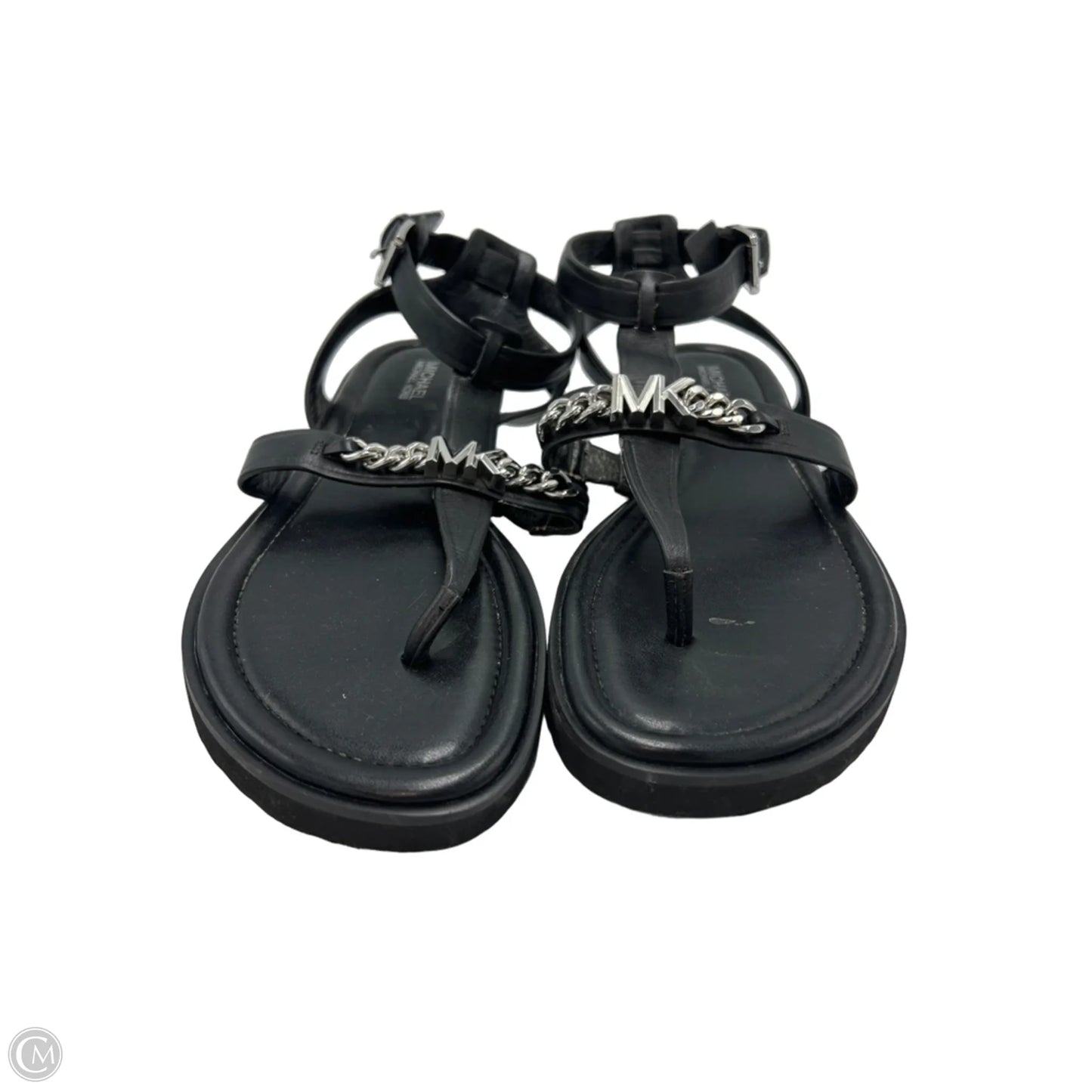 Shoes Designer By Michael Kors In Black & Silver, Size: 8