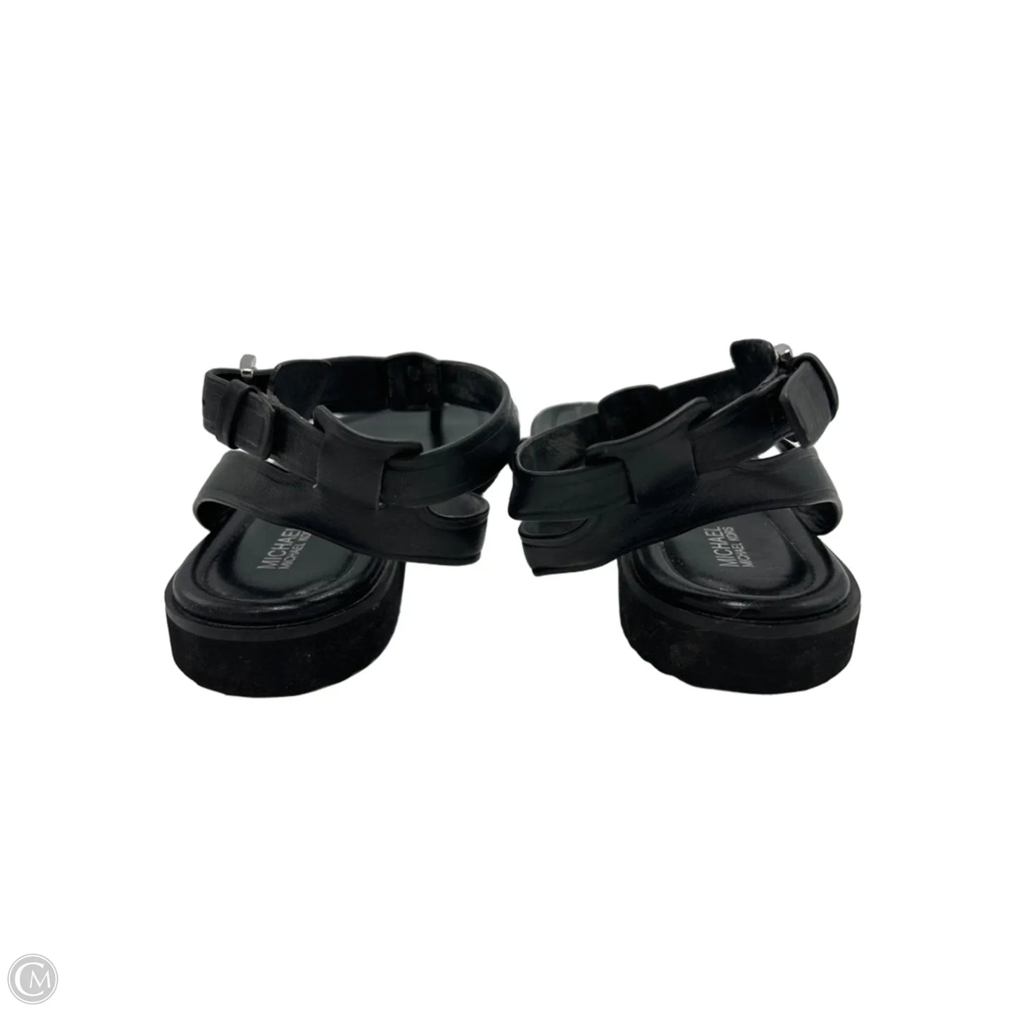 Shoes Designer By Michael Kors In Black & Silver, Size: 8