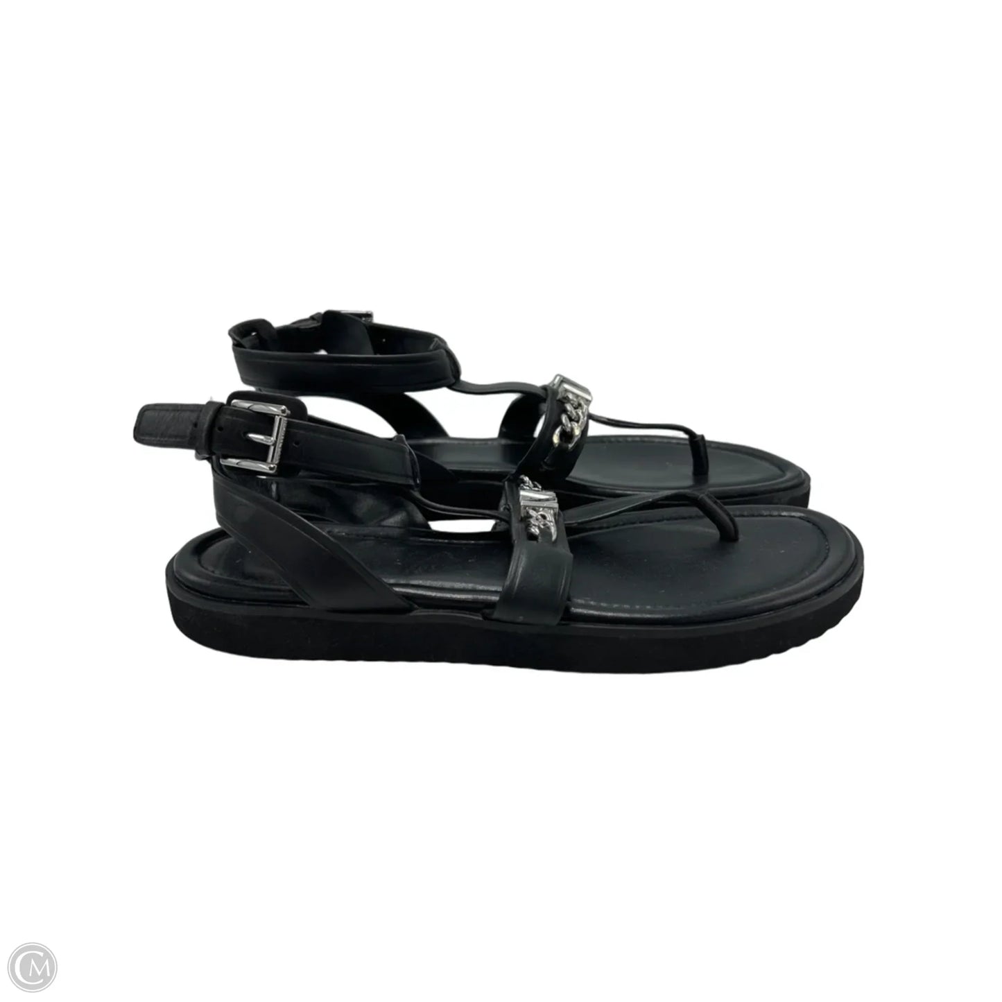 Shoes Designer By Michael Kors In Black & Silver, Size: 8
