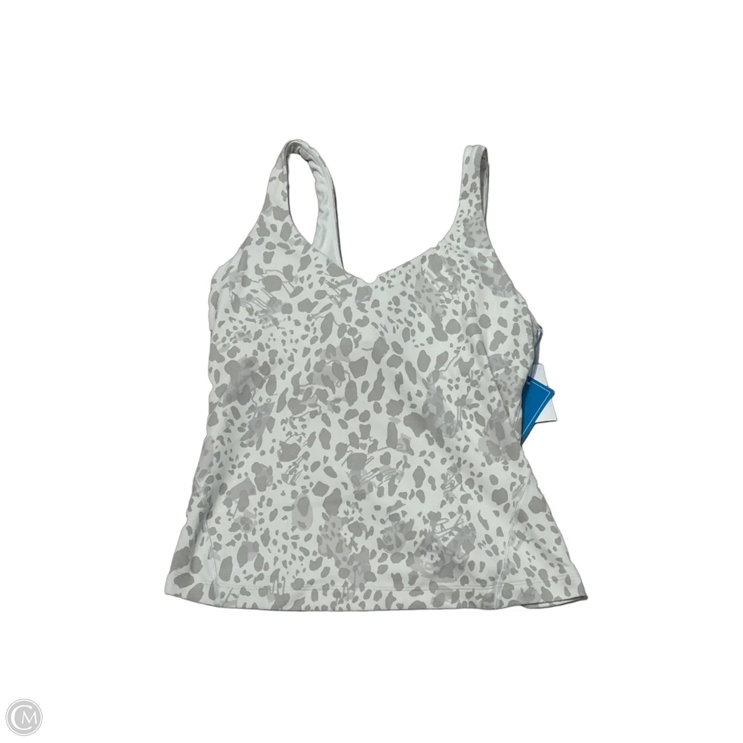 Athletic Tank Top By Lululemon In Grey & White, Size: S