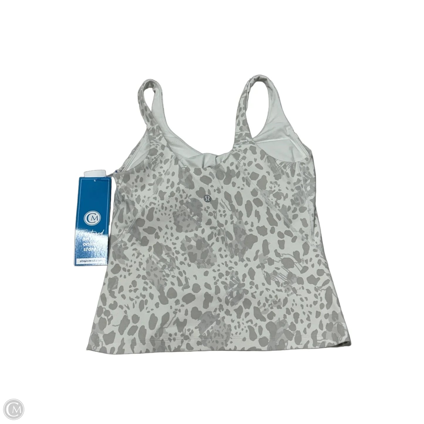 Athletic Tank Top By Lululemon In Grey & White, Size: S