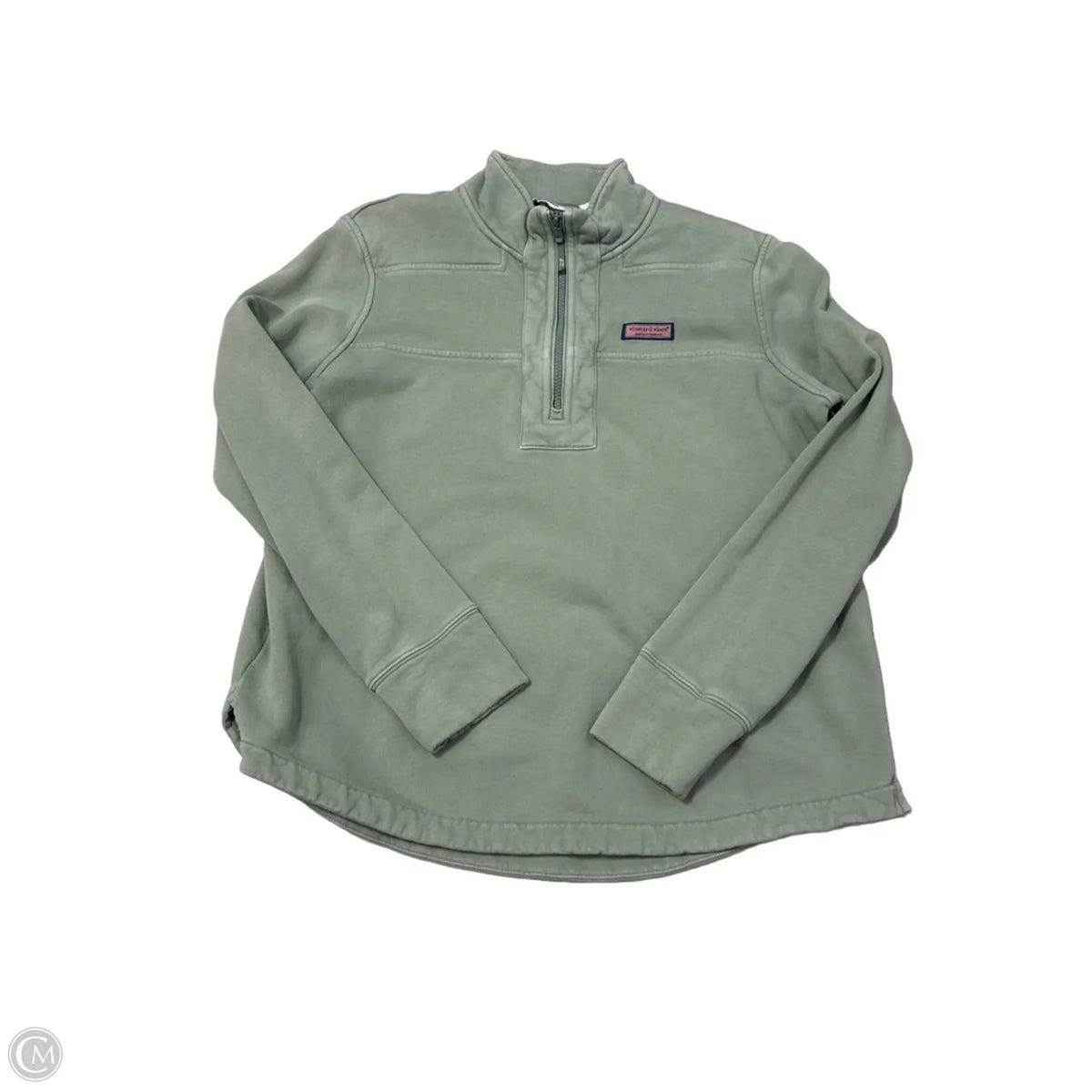 Vineyard Vines Collared Sweatshirt in Green, Size L