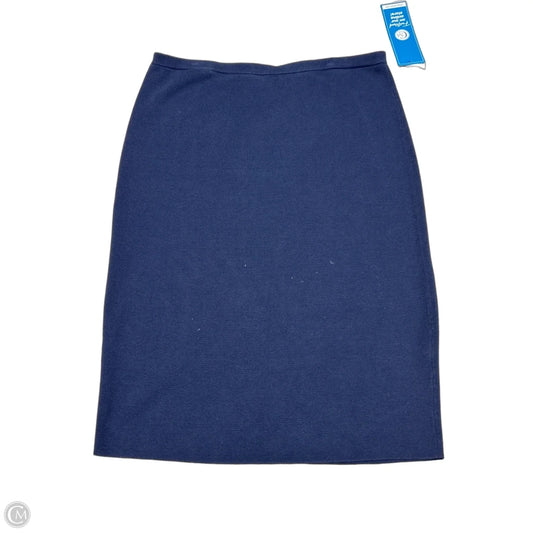 Skirt Midi By Eileen Fisher In Navy, Size: L