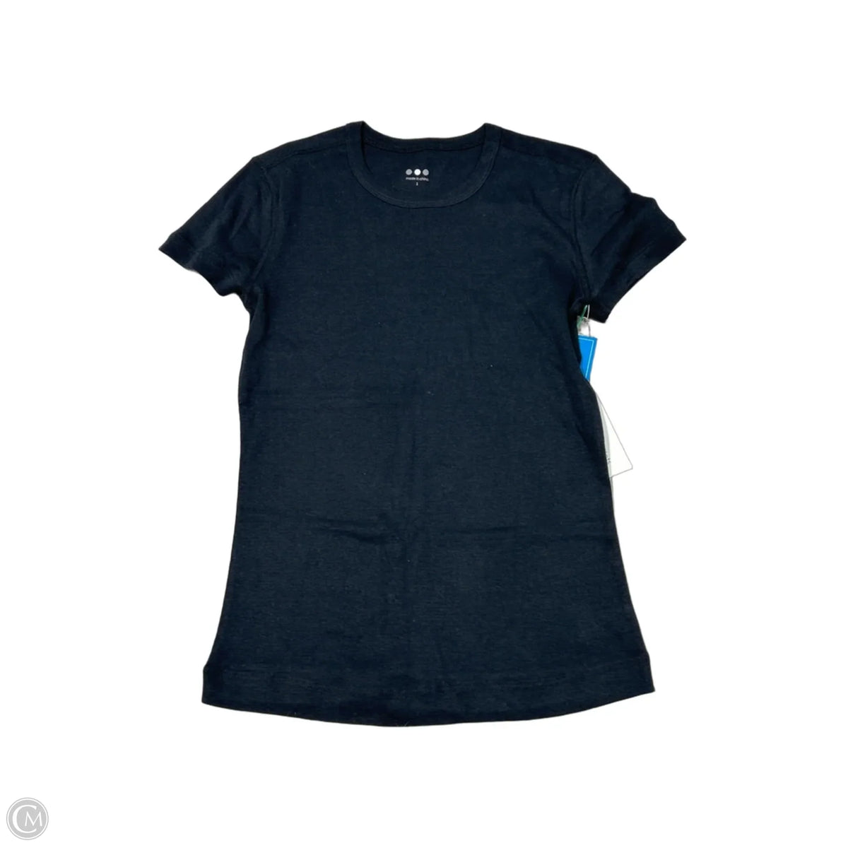 Top Short Sleeve By Three Dots In Black, Size: S