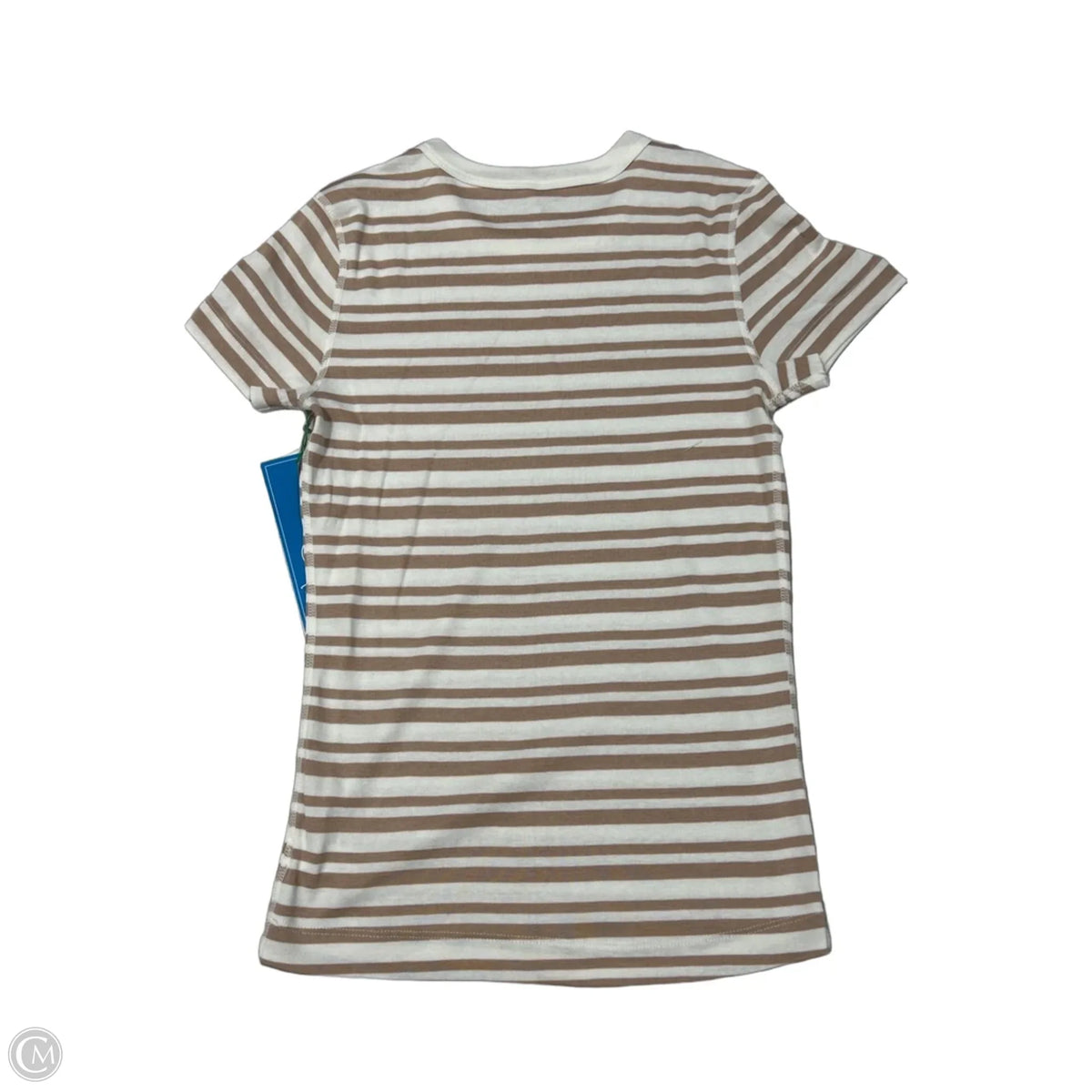 Top Short Sleeve By Three Dots In Striped Pattern, Size: S
