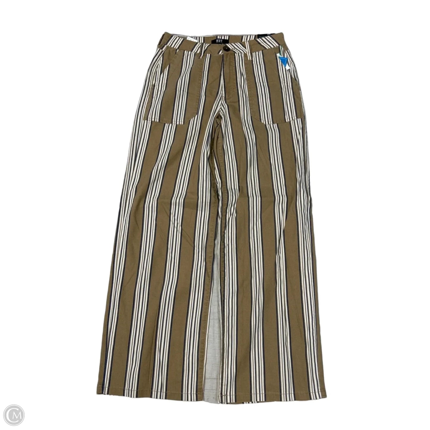 Pants Wide Leg By Kut In Striped Pattern, Size: 0