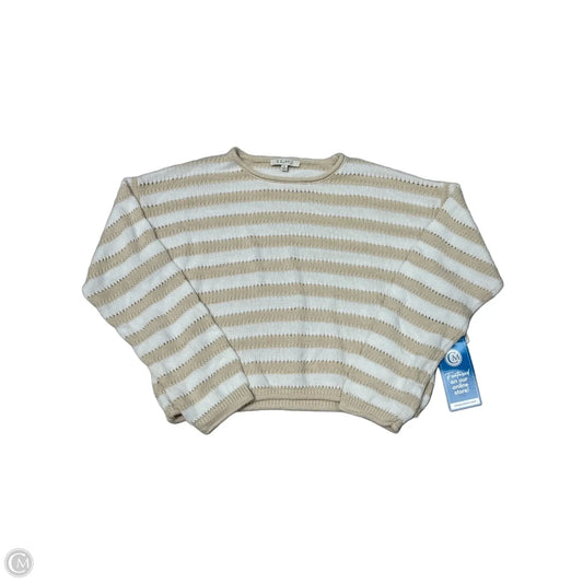 Sweater By Z Supply In Tan & White, Size: S