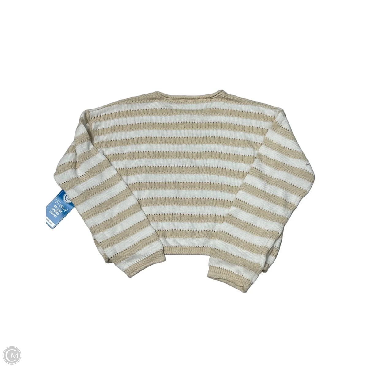 Sweater By Z Supply In Tan & White, Size: S