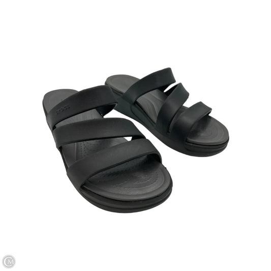 Sandals Sport By Crocs In Black, Size: 9