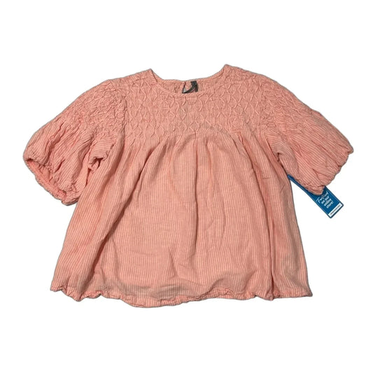 Top Short Sleeve By Anthropologie In Pink, Size: 1x