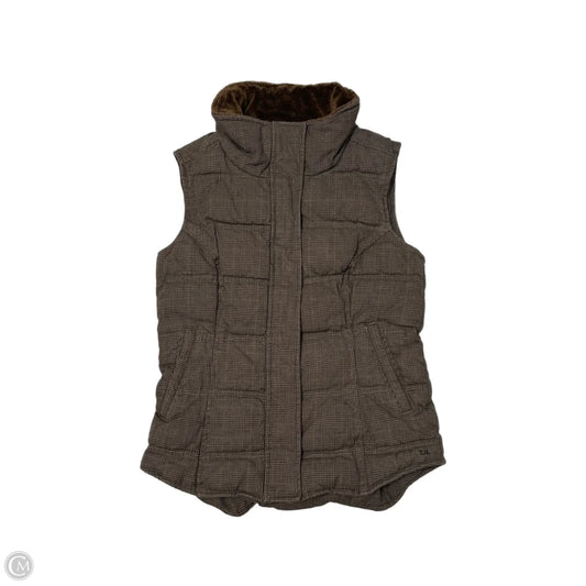 Vest Puffer & Quilted By Tommy Hilfiger In Brown, Size: S