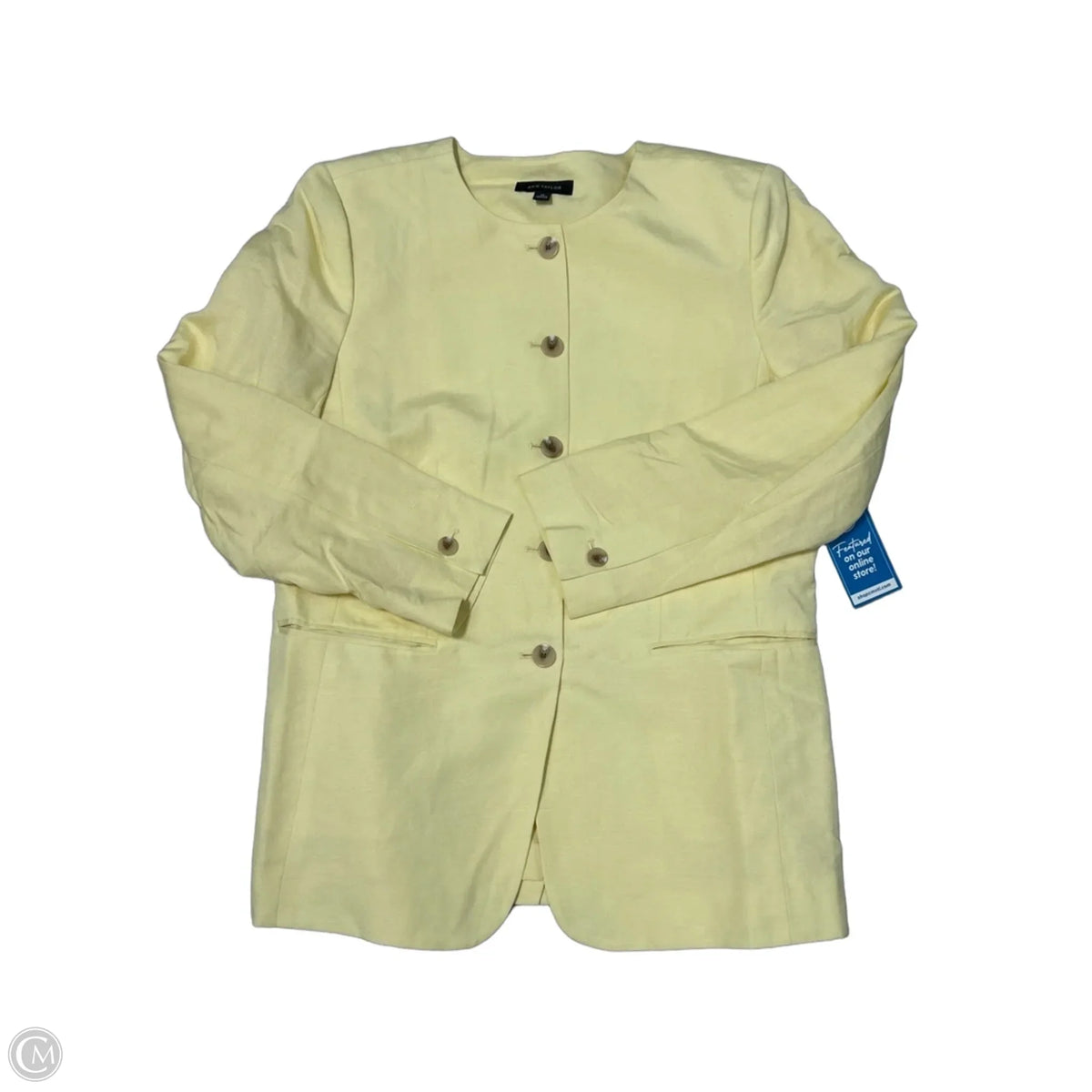Blazer By Ann Taylor In Yellow, Size: L