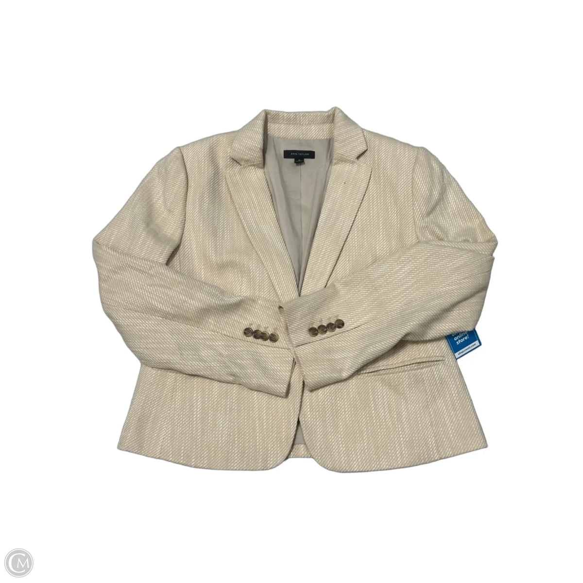 Blazer By Ann Taylor In Tan, Size: M
