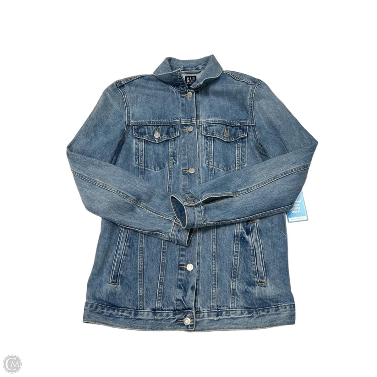Jacket Denim By Gap In Blue, Size: S