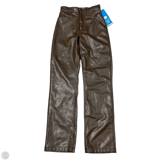 Abercrombie & Fitch Brown Faux Leather Pants, Size 0