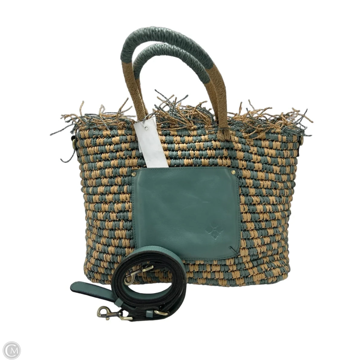 Patricia Nash Designer Handbag in Blue & Tan