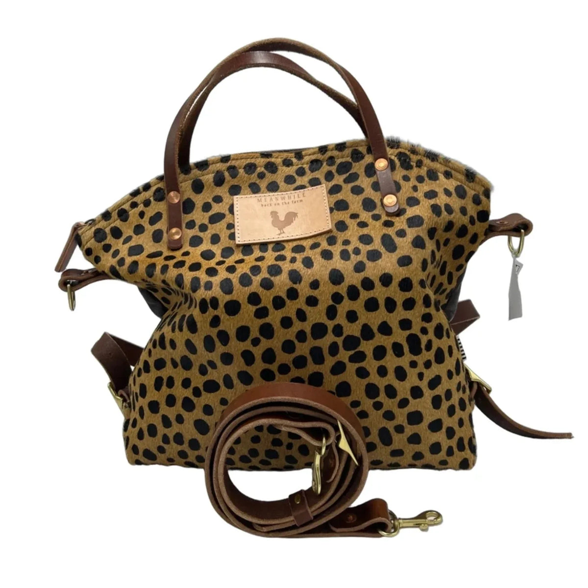 Meanwhile Back on the Farm Cheetah Hair-on-Hide Designer Backpack in Multicolored