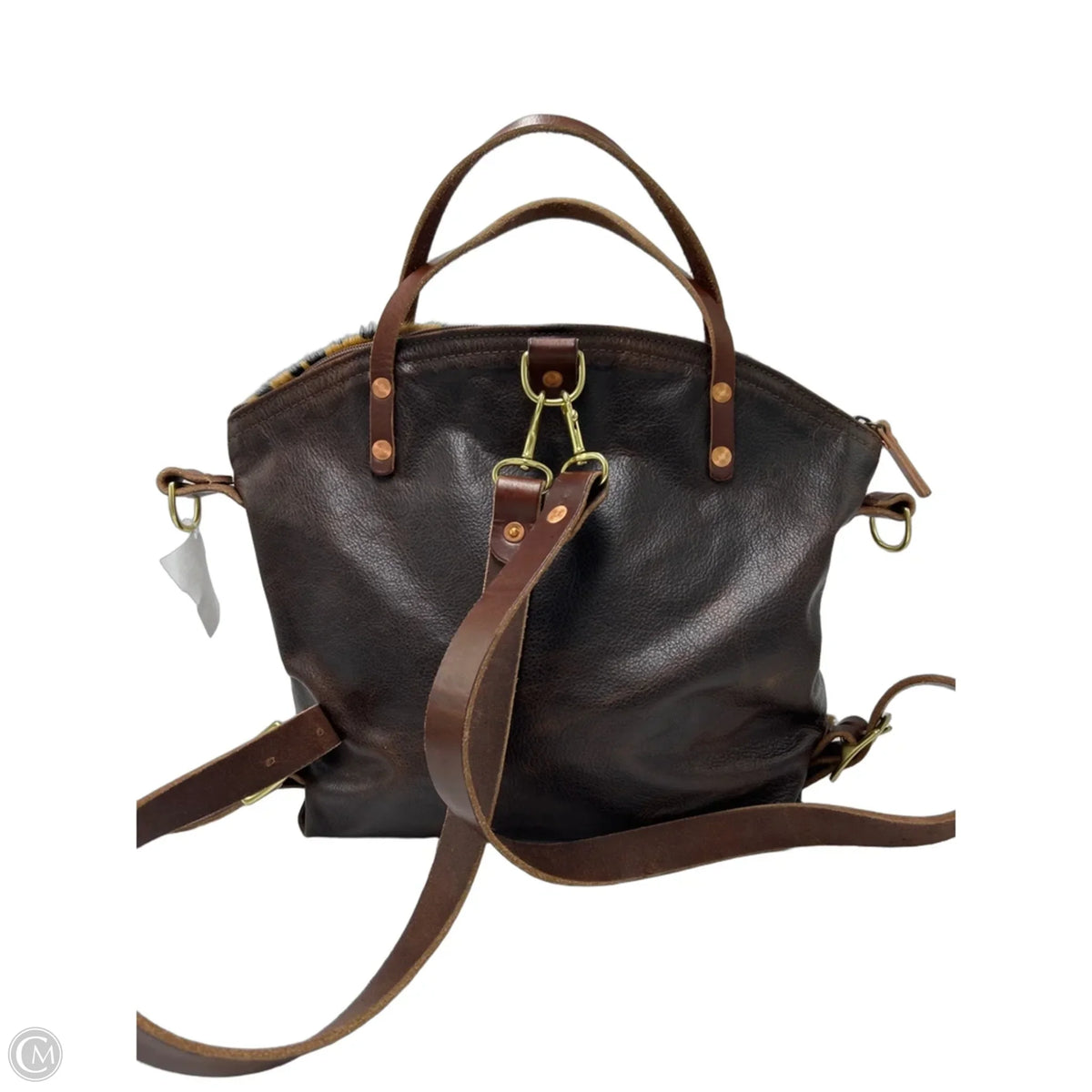 Meanwhile Back on the Farm Cheetah Hair-on-Hide Designer Backpack in Multicolored